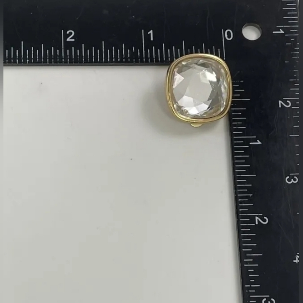 SWAROVSKI AMERICA "Sal" LTD. GOLD-TONE COSTUME JEWELRY CLIP-ON EARRINGS Rare!! - Picture 8 of 10